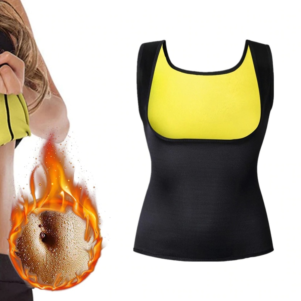 Women SaunaTrainer Yoga Sweat Suit Top Vest Corset